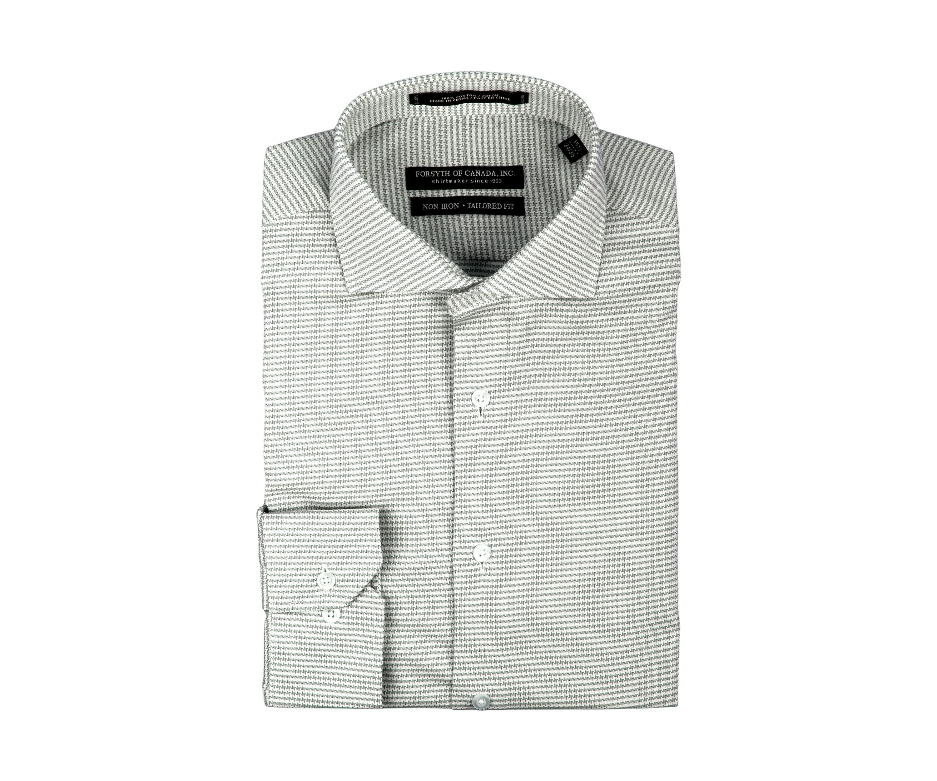 Mens Twill Printed Button Down Shirt