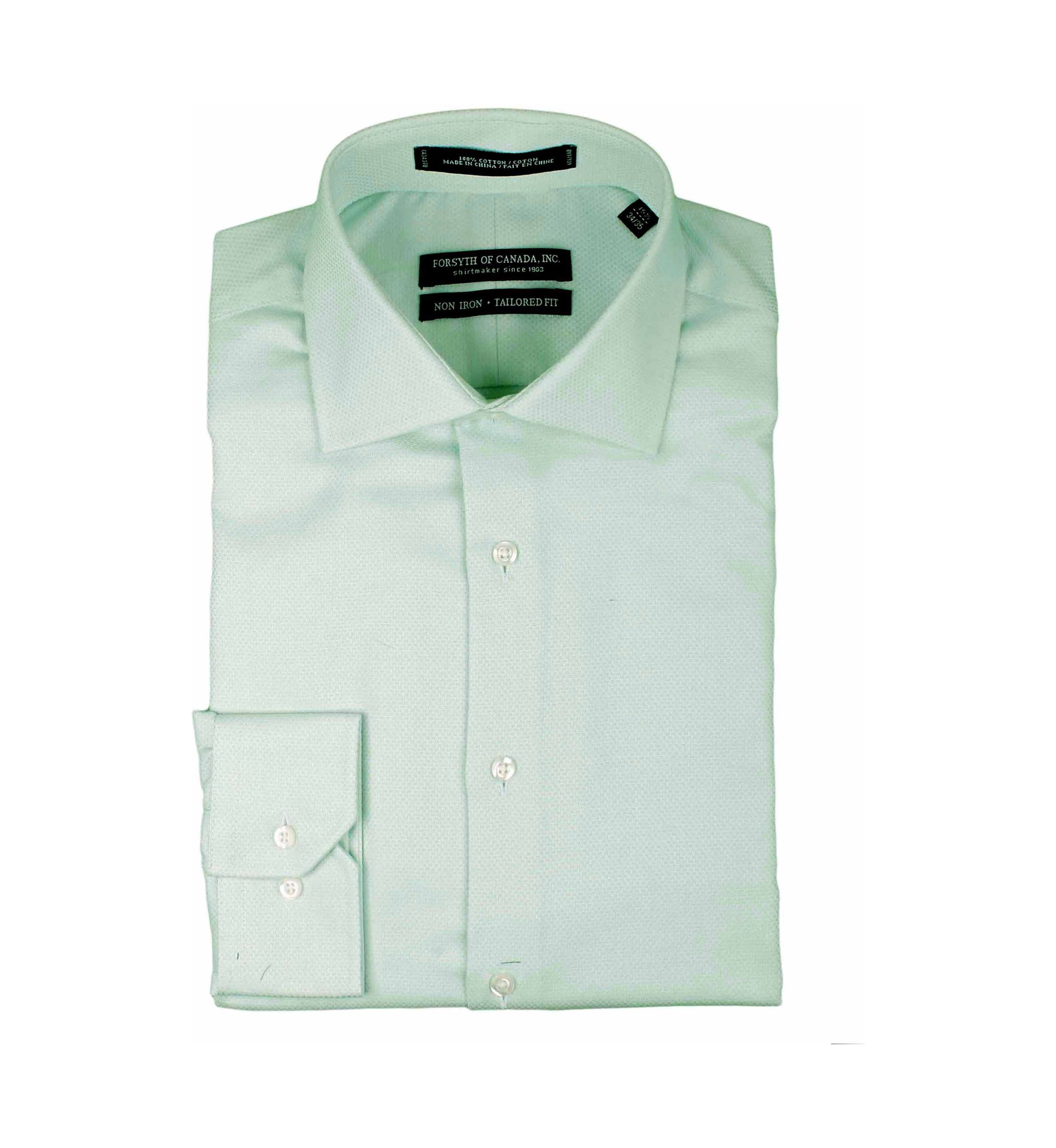 Mens Textured Sage Button Down Shirt 