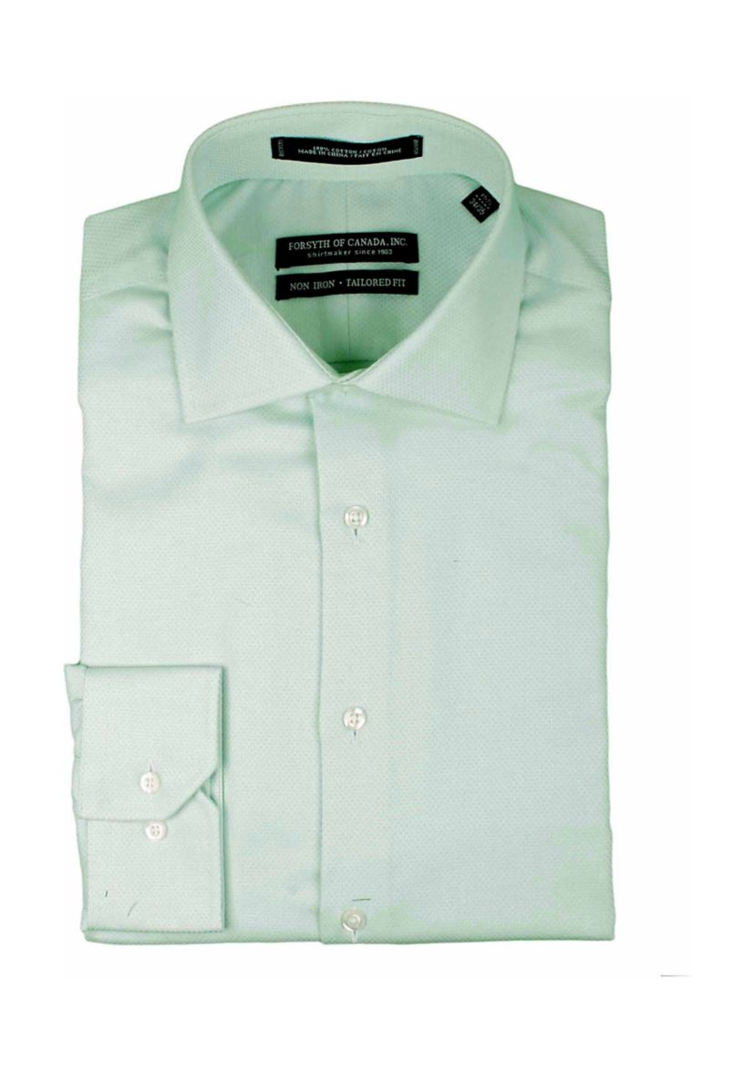 Mens Textured Sage Button Down Shirt 