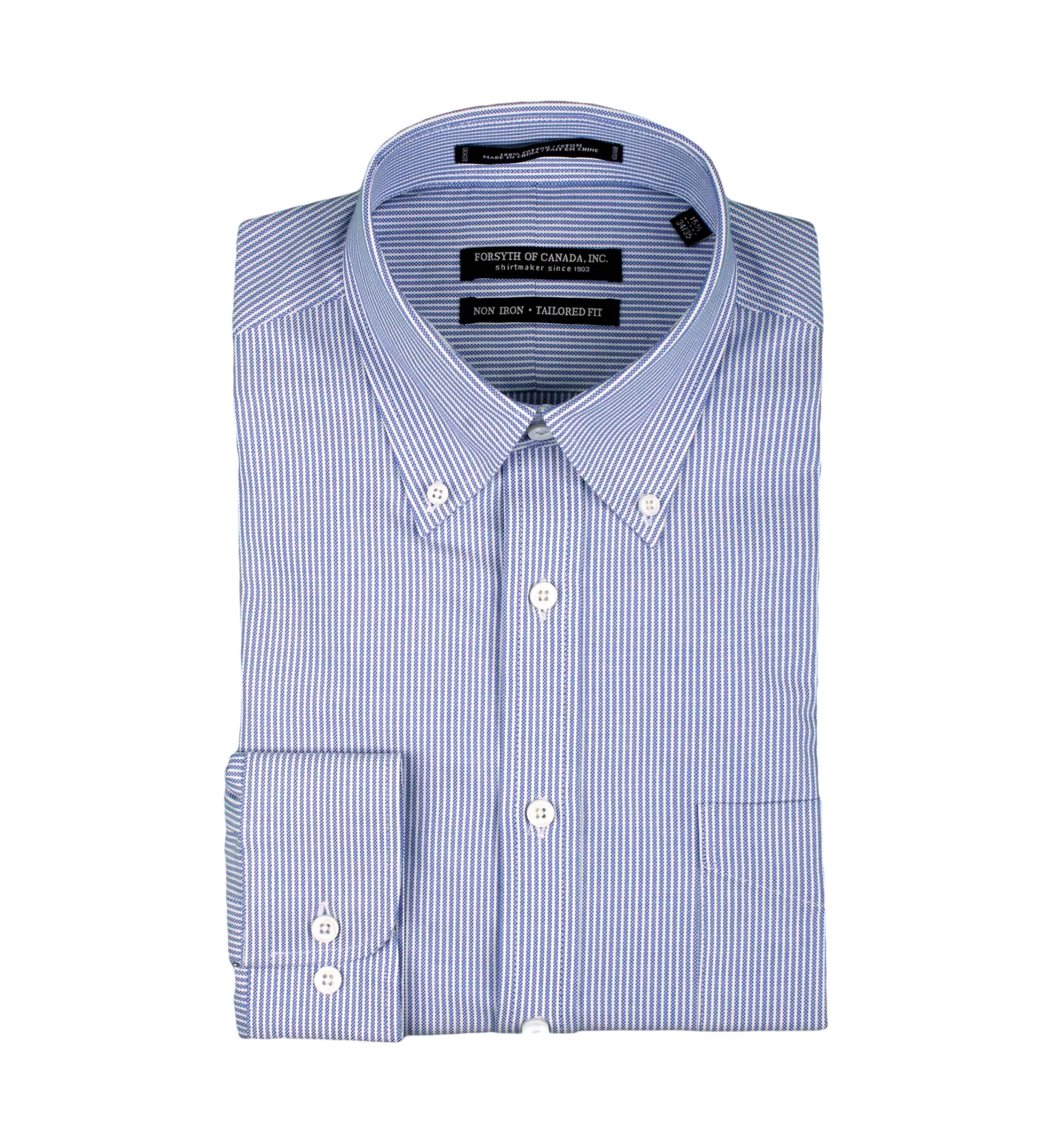 Mens Royal Oxford Stripe Dress Shirt