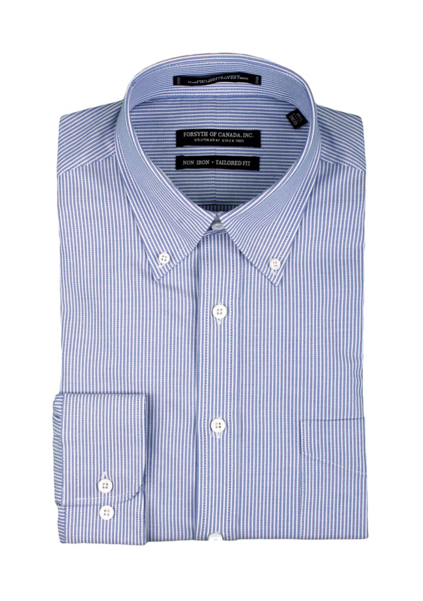 Mens Royal Oxford Stripe Dress Shirt