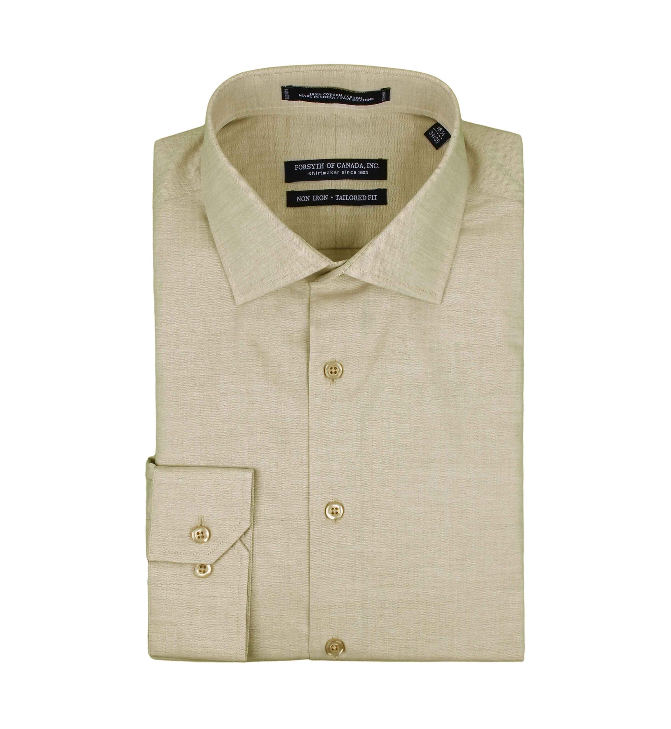 Men's Beige Dress Shirts & Button-Ups