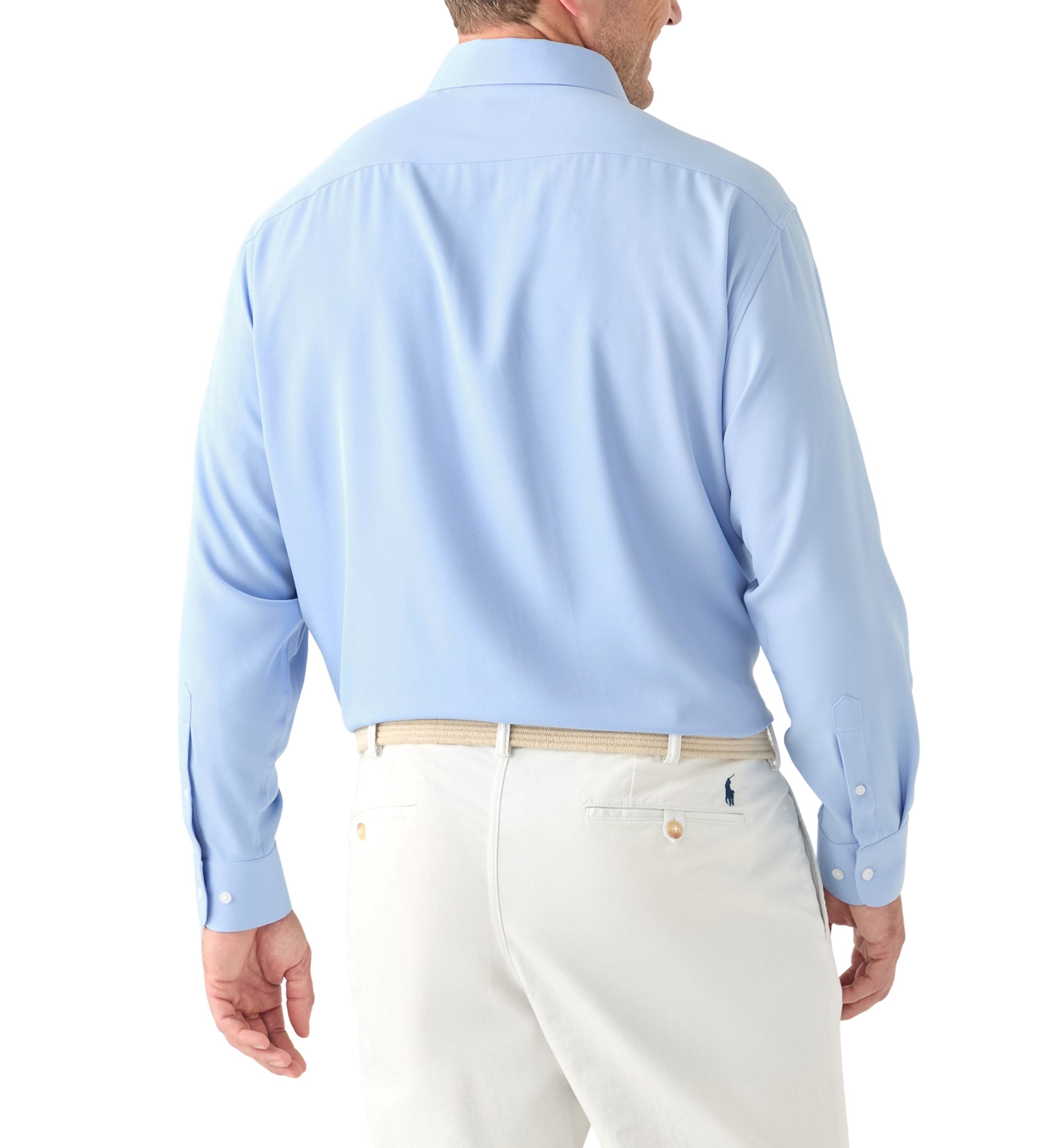 Mens Big Twill Solid Performance Dress Shirt