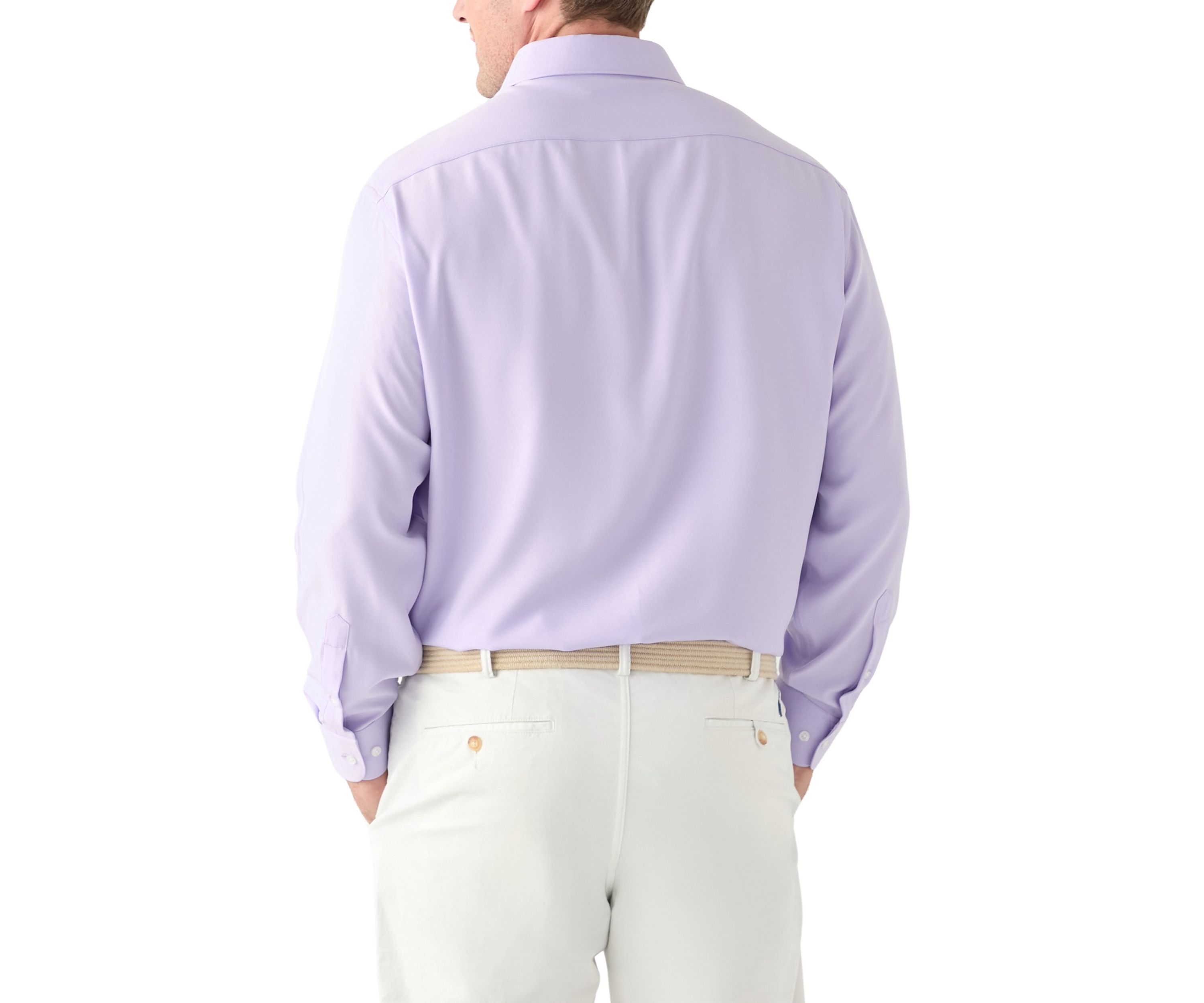 Mens Big Twill Solid Performance Dress Shirt