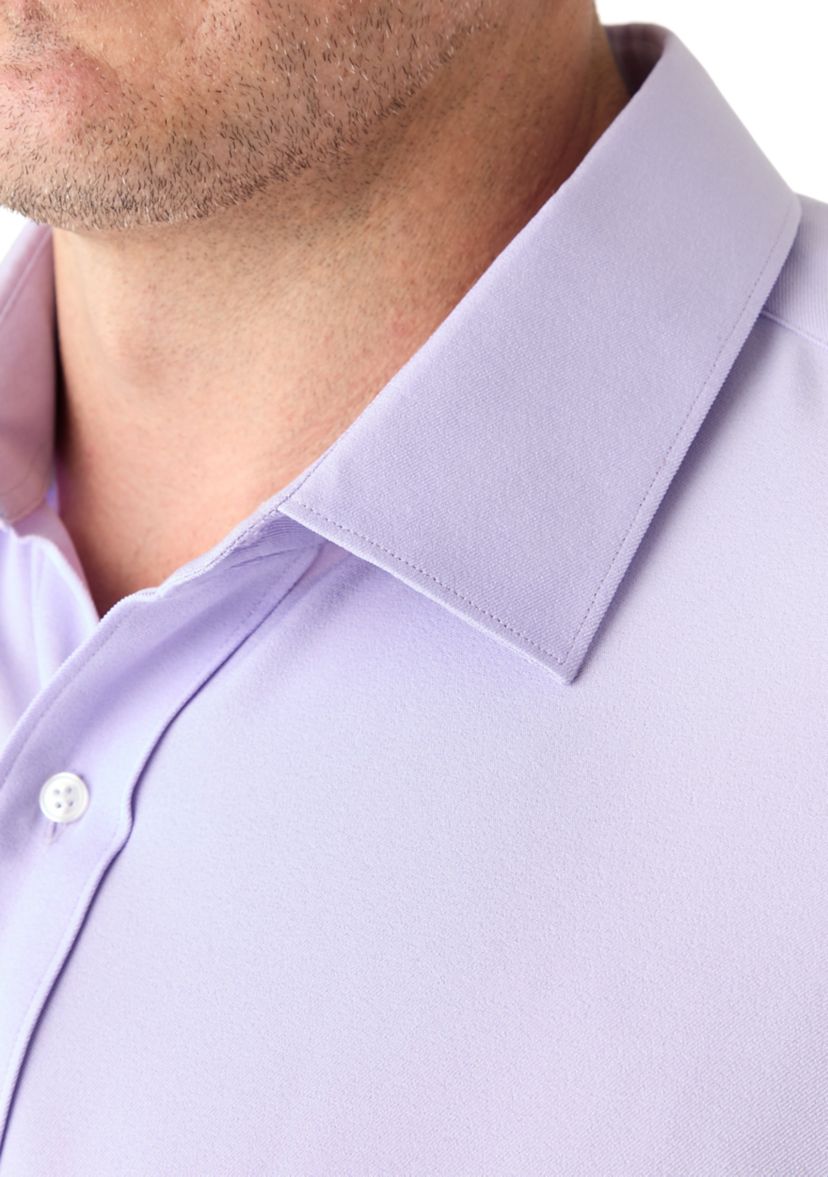 Mens Big Twill Solid Performance Dress Shirt