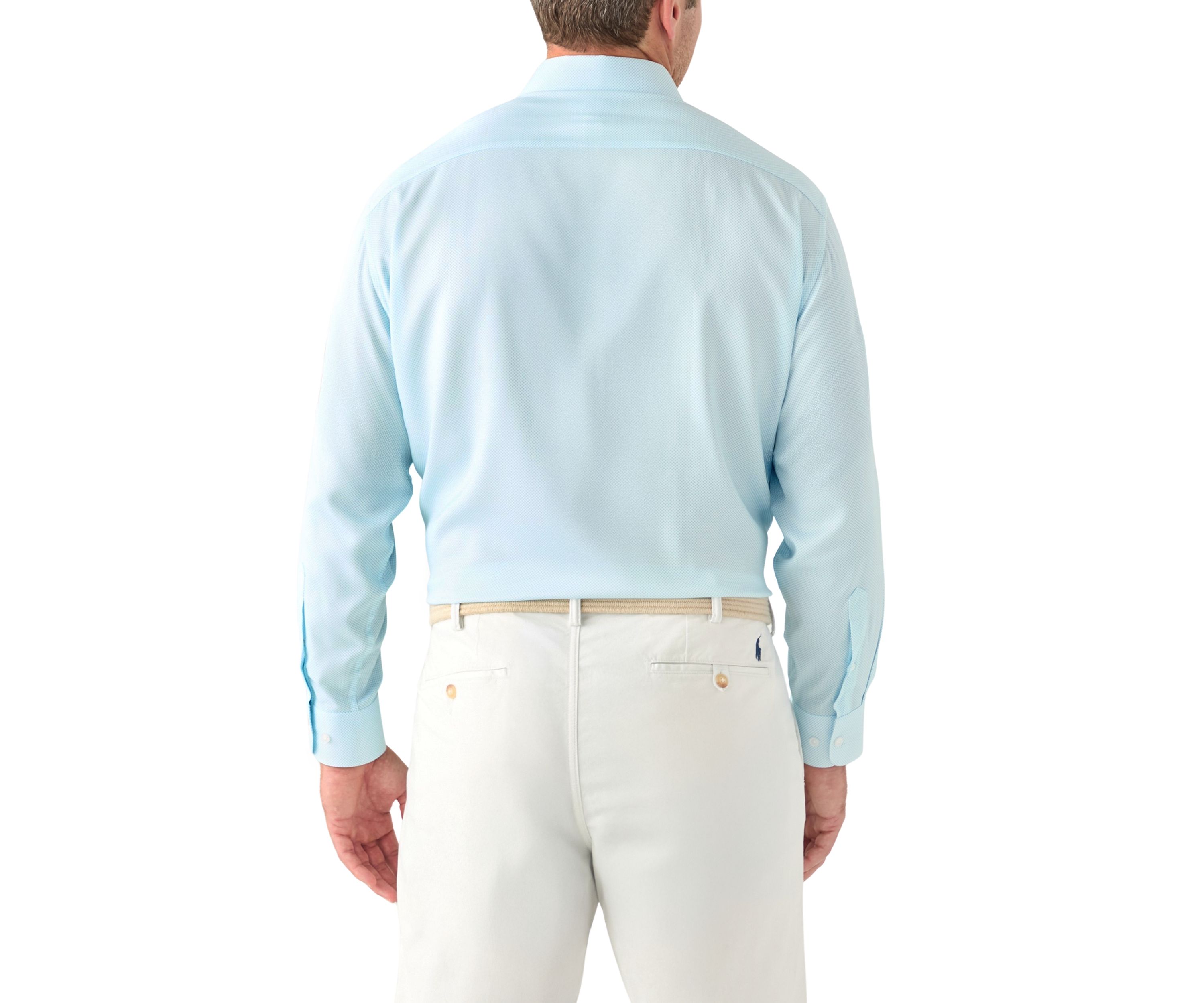 Mens Big Twill Solid Performance Dress Shirt