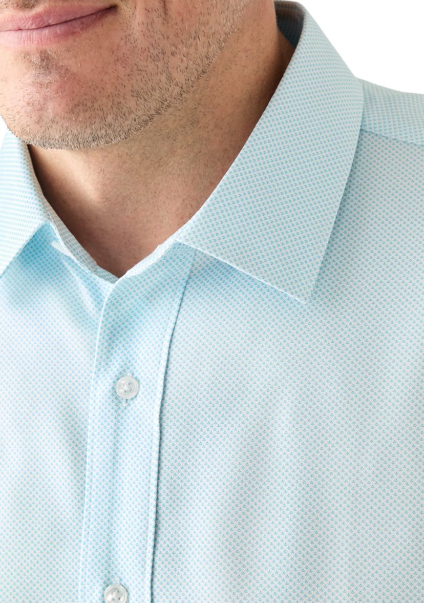 Mens Big Twill Solid Performance Dress Shirt