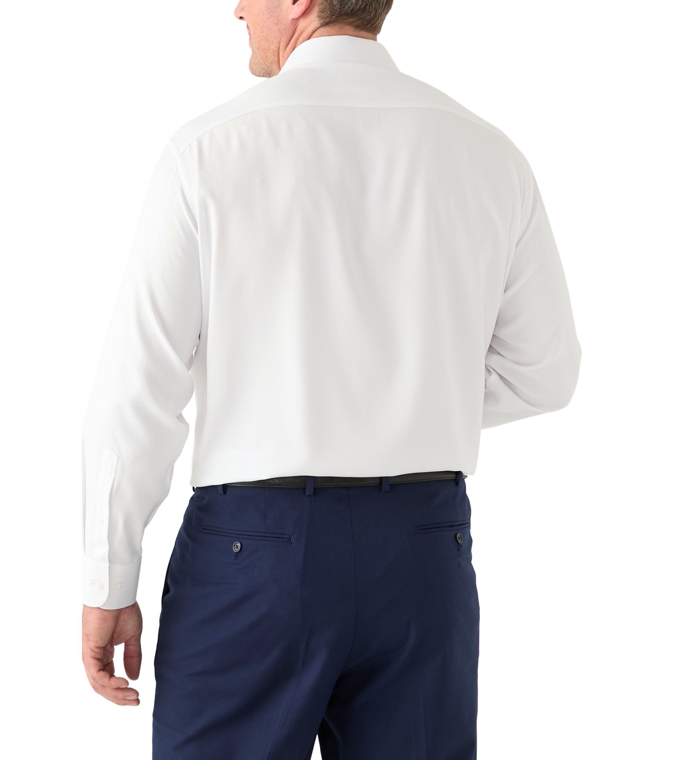 Mens Tall Twill Solid Performance Dress Shirt