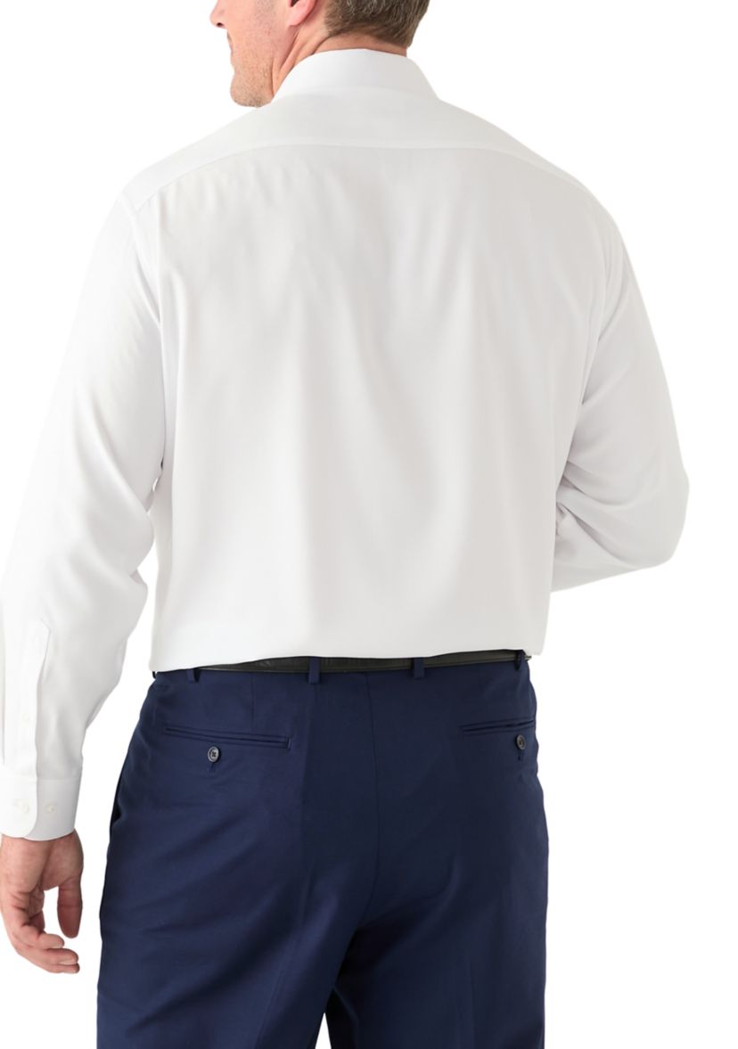 Mens Tall Twill Solid Performance Dress Shirt