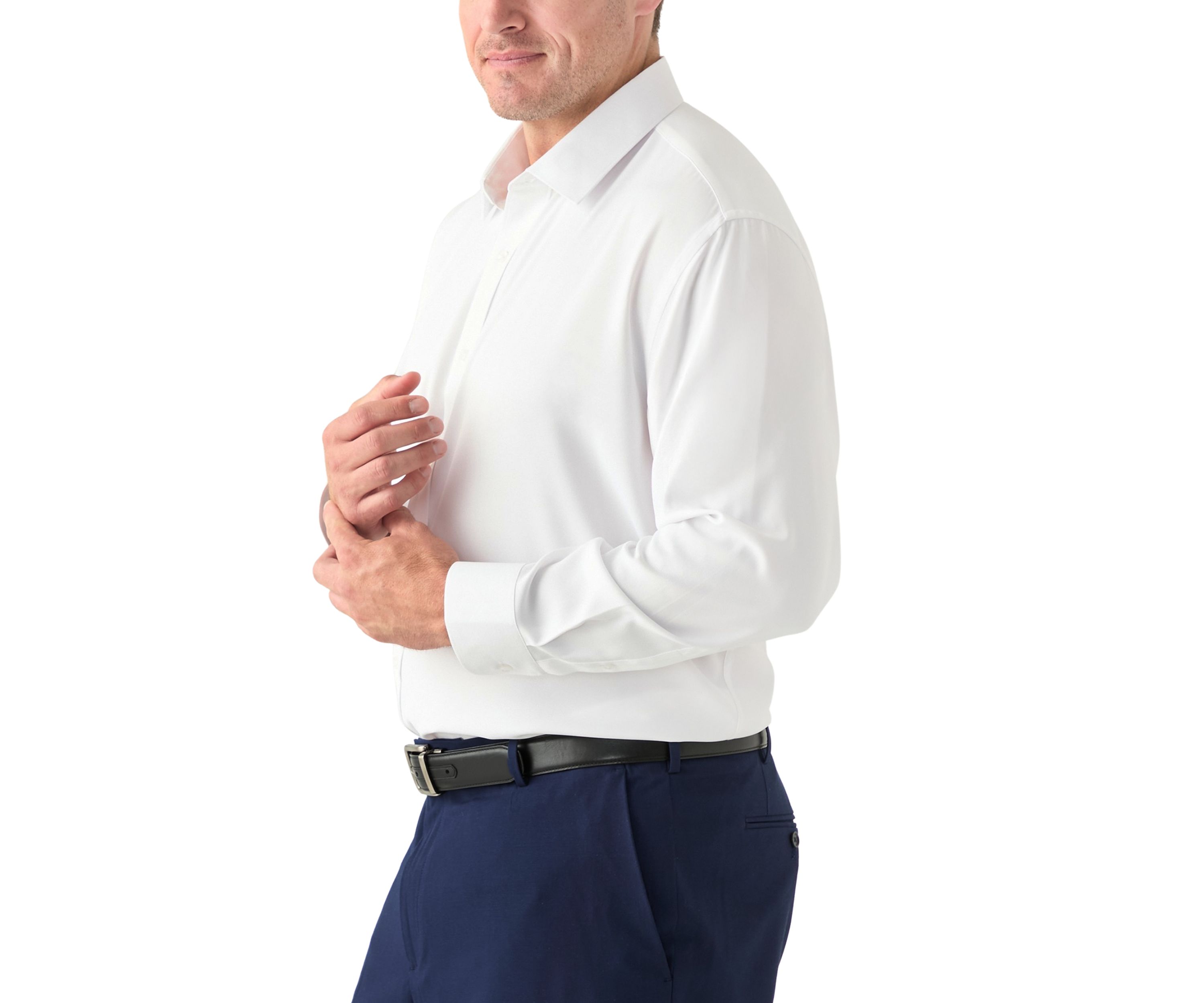 Mens Tall Twill Solid Performance Dress Shirt