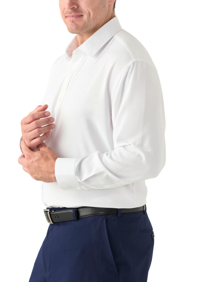 Mens Tall Twill Solid Performance Dress Shirt