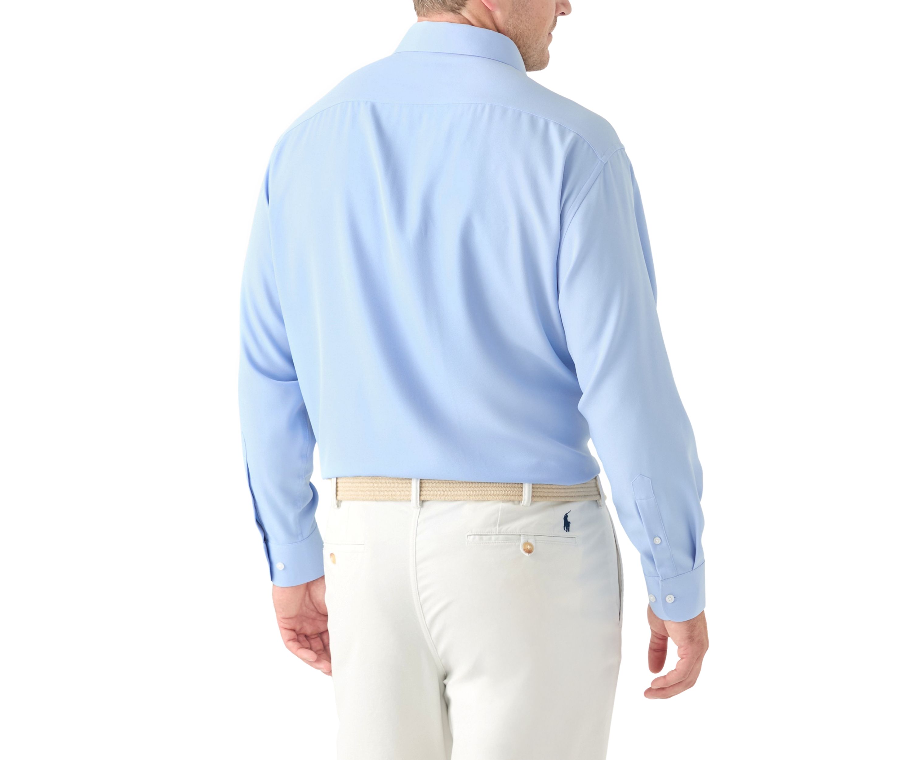 Mens Tall Twill Solid Performance Dress Shirt