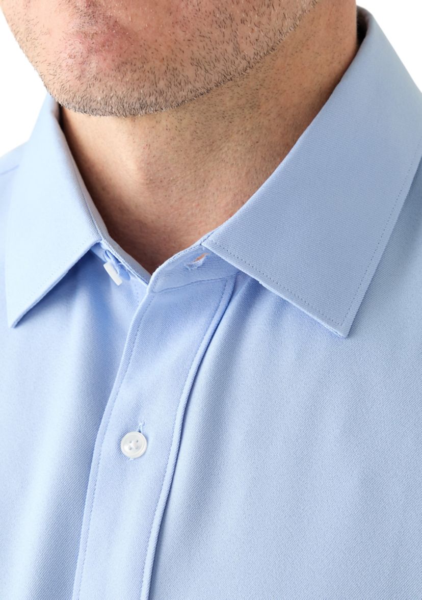 Mens Tall Twill Solid Performance Dress Shirt