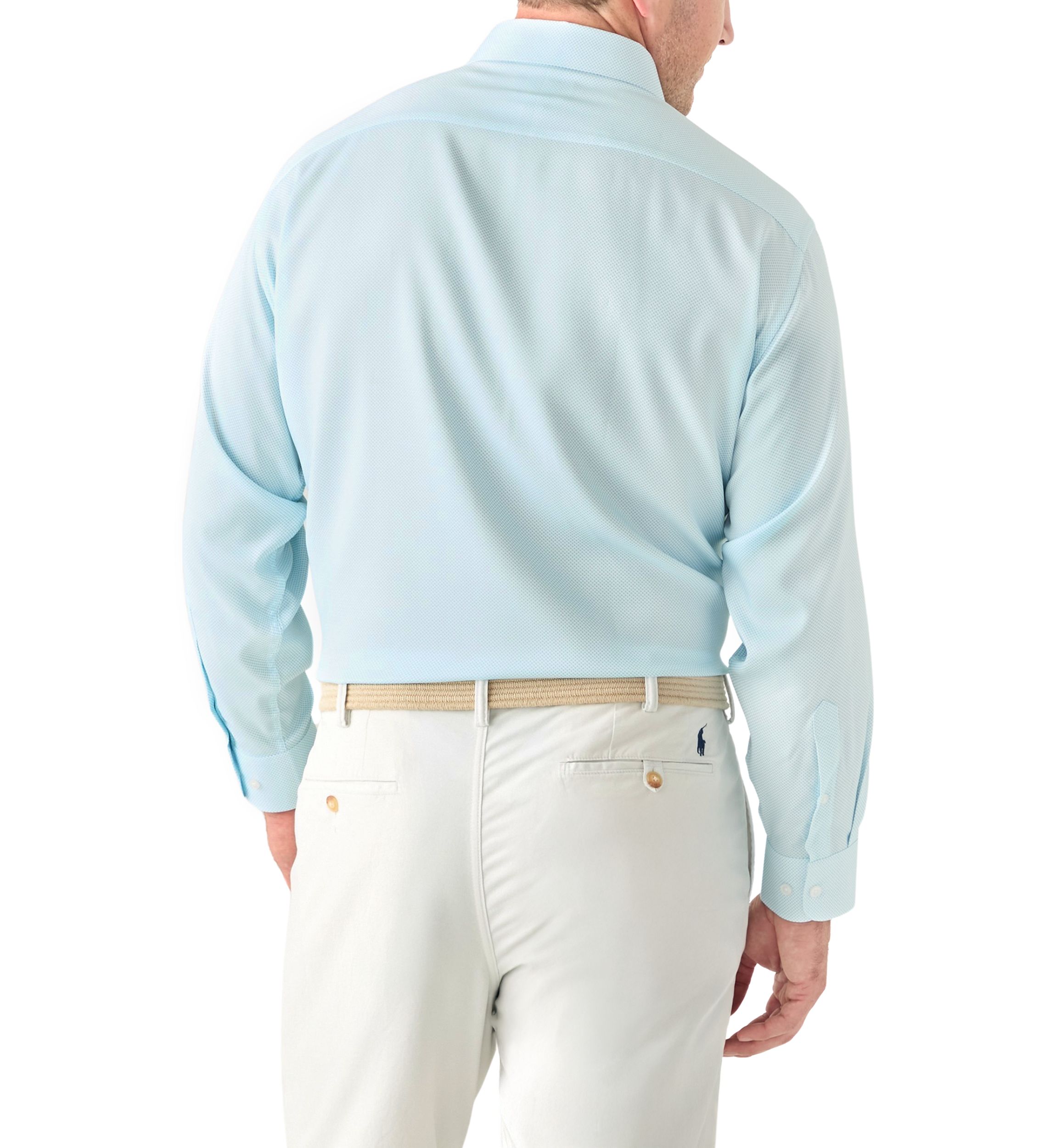 Mens Tall Twill Solid Performance Dress Shirt