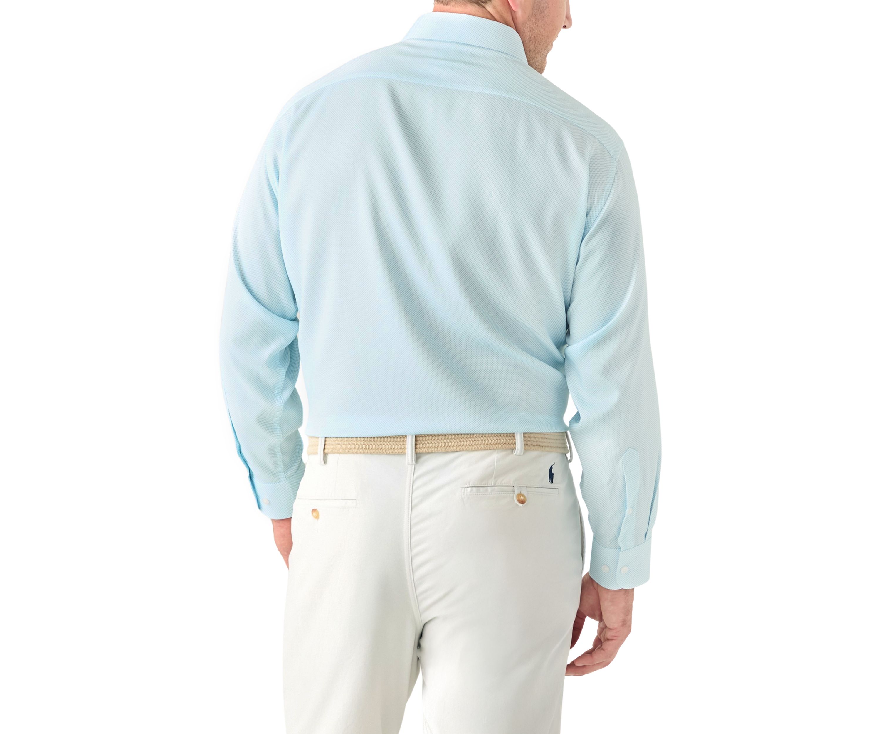 Mens Tall Twill Solid Performance Dress Shirt
