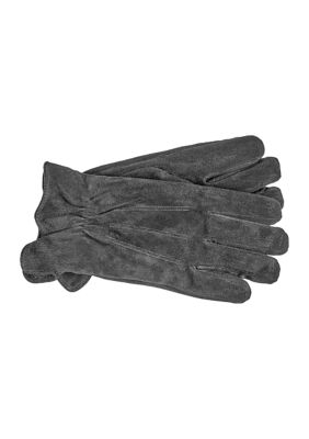 Izod Men's Pig Suede Gloves With Polyester Tricot Lining