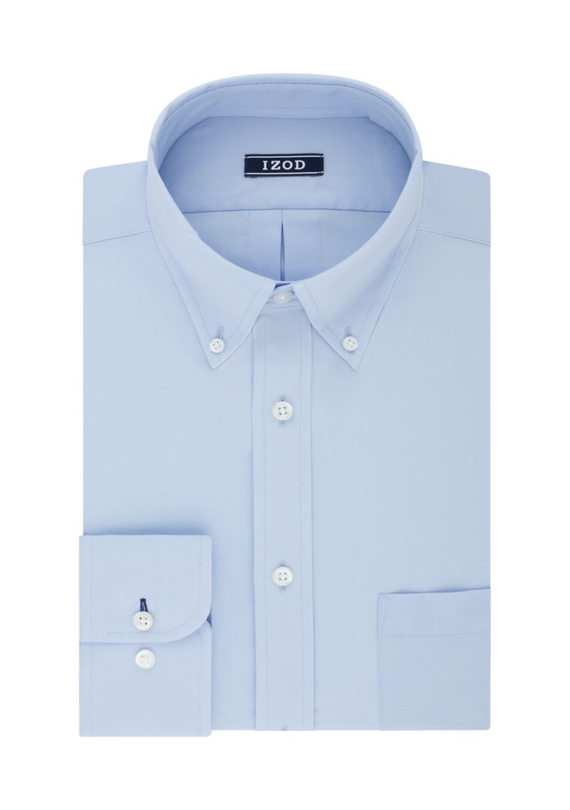 izod wrinkle free dress shirts IZOD Regular Fit All Over Stretch Dress Shirt