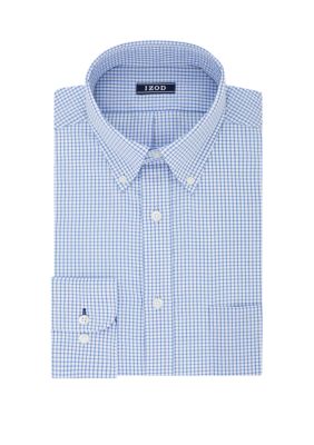 IZOD Regular Stretch Windowpane Gingham Dress Shirt | belk