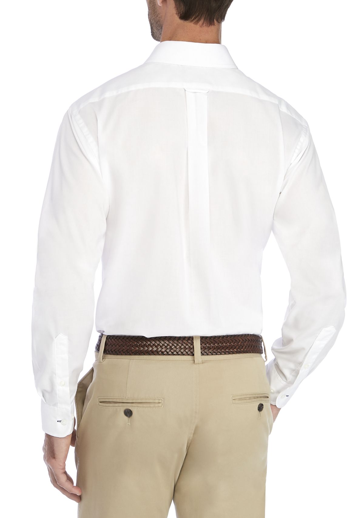 Regular Fit Long Lasting White All Over Stretch Dress Shirt