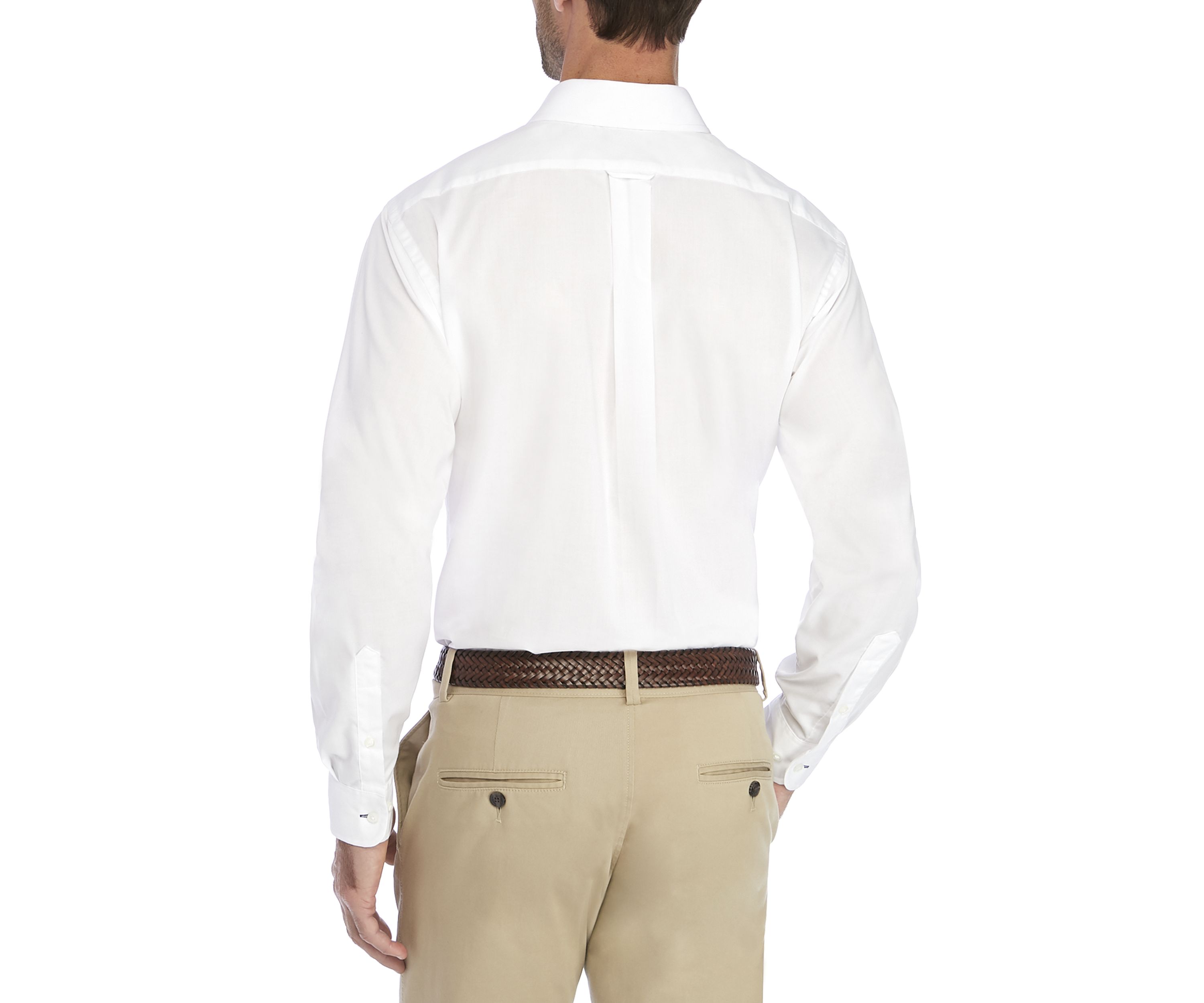 Regular Fit Long Lasting White All Over Stretch Dress Shirt