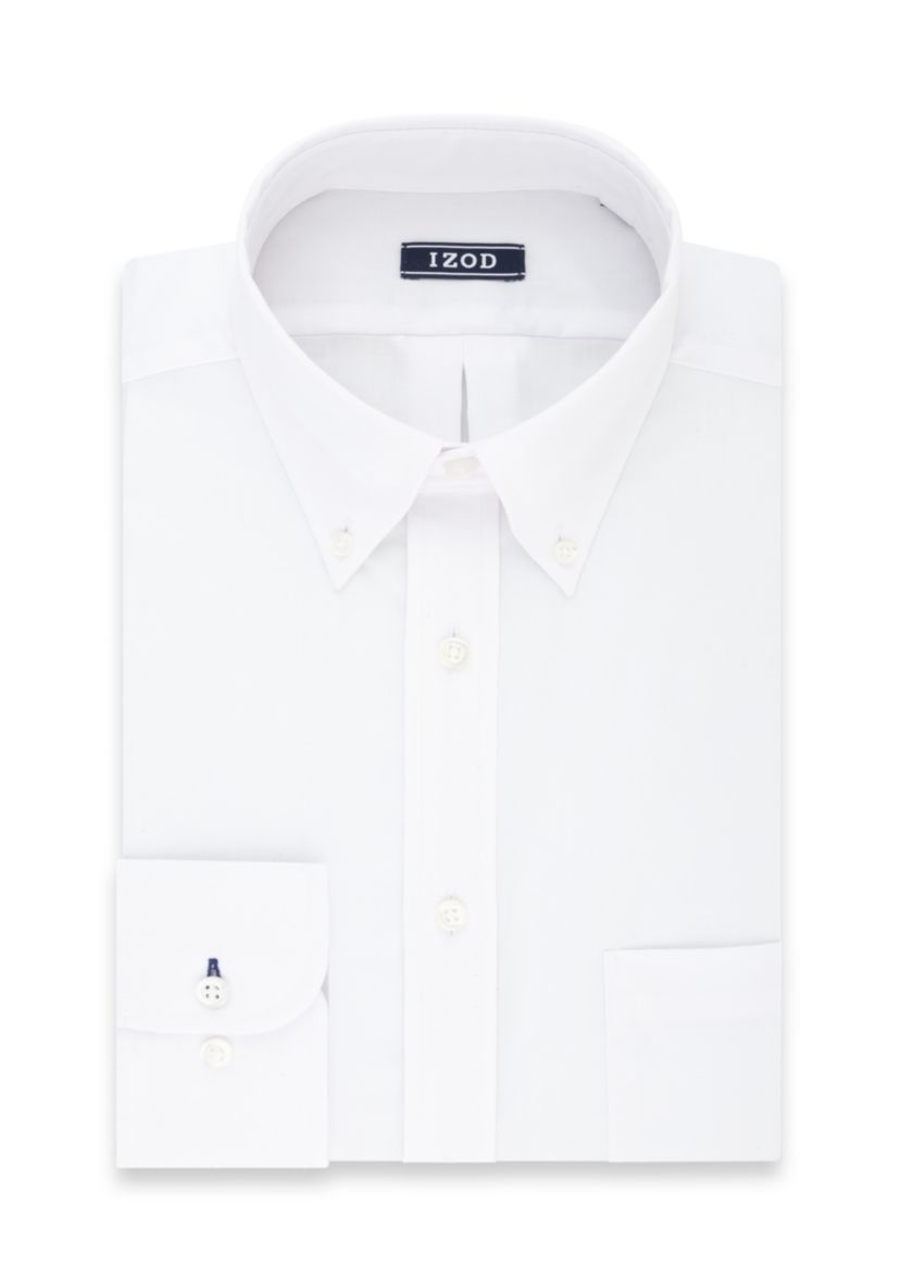 Regular Fit Long Lasting White All Over Stretch Dress Shirt