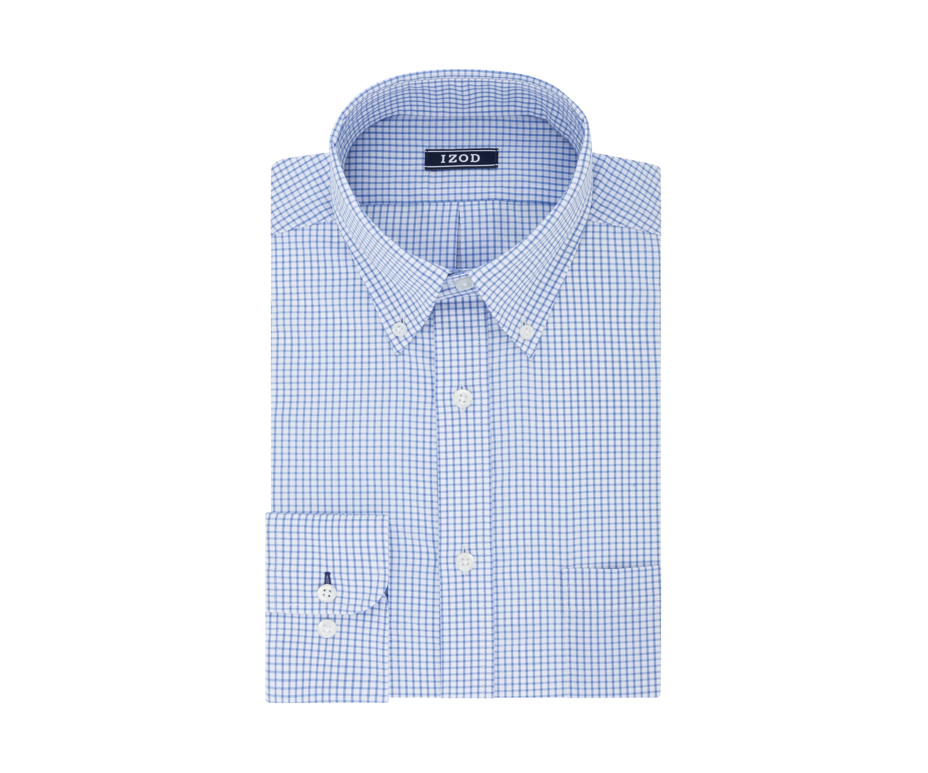 Big & Tall All-Over Checkered Print Stretch Shirt