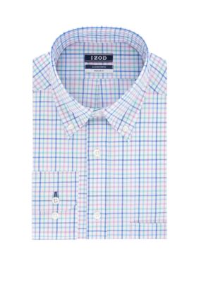 IZOD Regular Fit Multi Plaid Button Down Shirt | belk