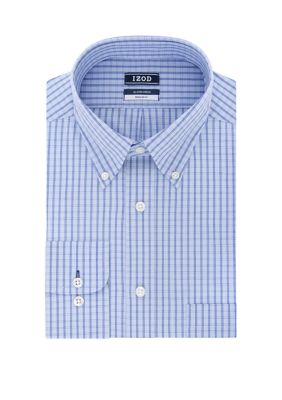 IZOD Regular Fit Stretch Check Button Down Shirt | belk