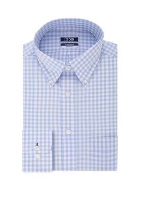 Regular Fit Stretch Gingham Print Dress Shirt