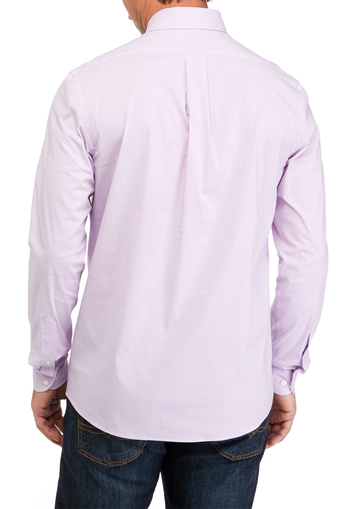 Mens Slim Fit Stretch Cool FX Cooling Collar Dress Shirt