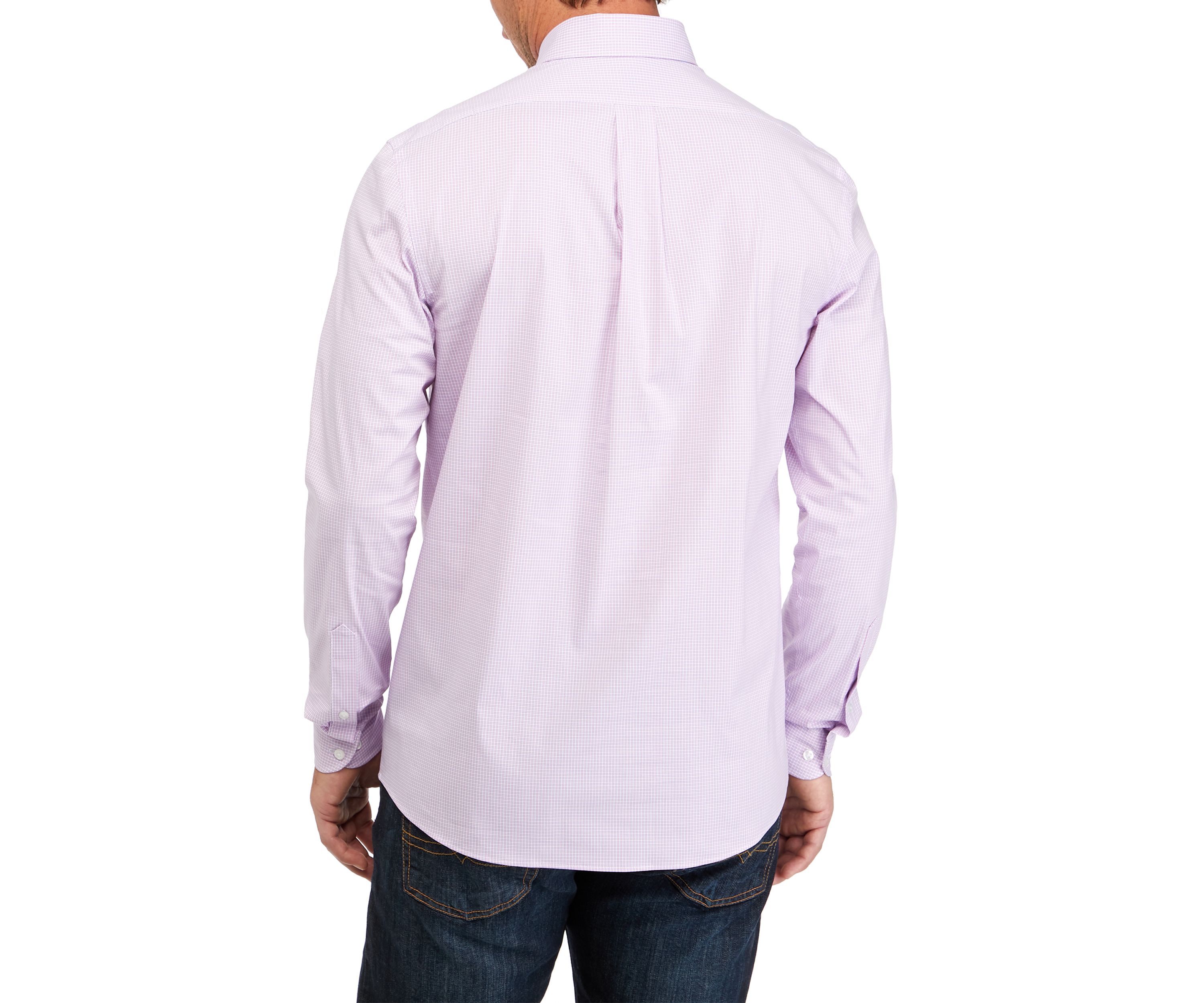 Mens Slim Fit Stretch Cool FX Cooling Collar Dress Shirt