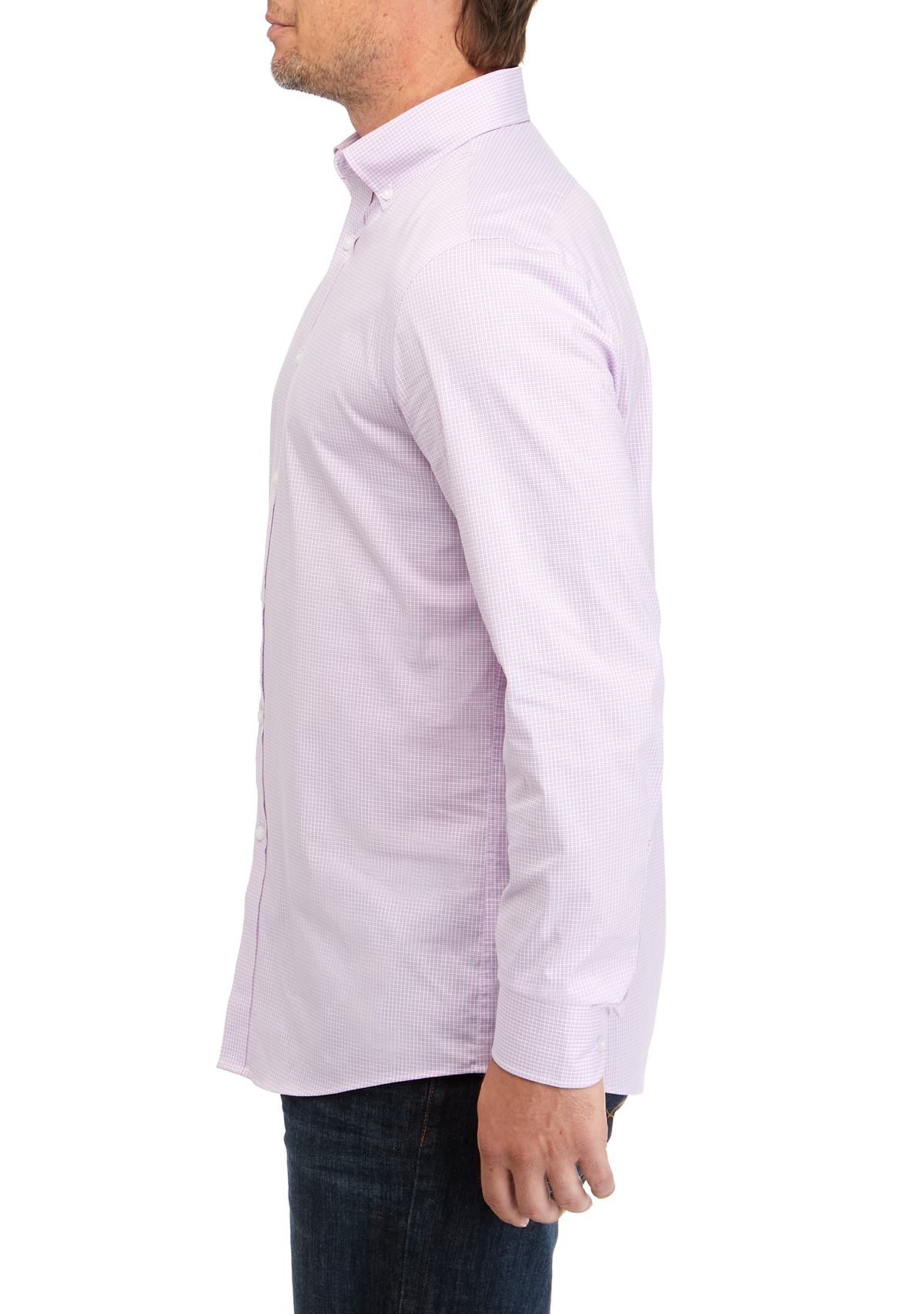 Mens Slim Fit Stretch Cool FX Cooling Collar Dress Shirt
