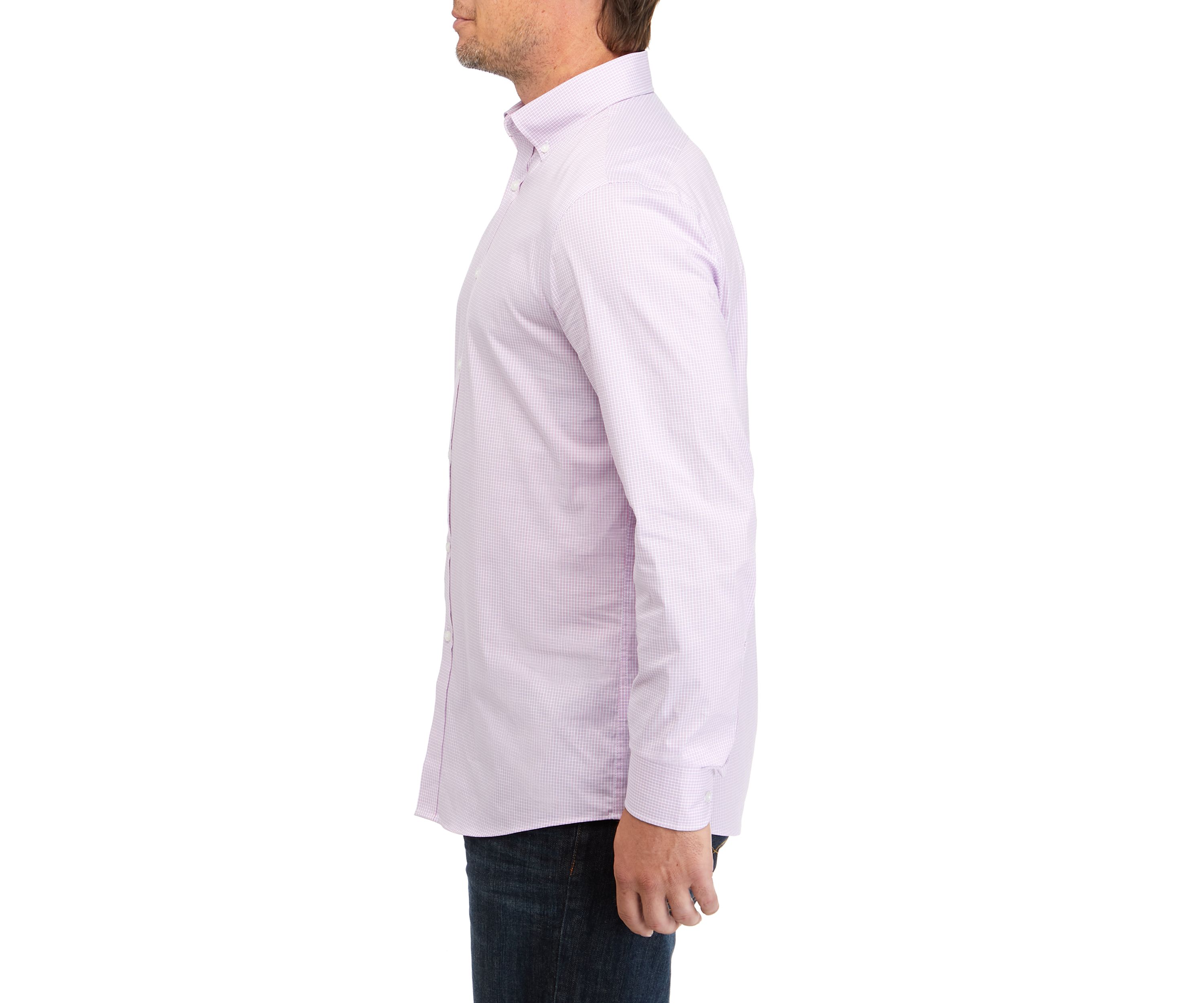 Mens Slim Fit Stretch Cool FX Cooling Collar Dress Shirt