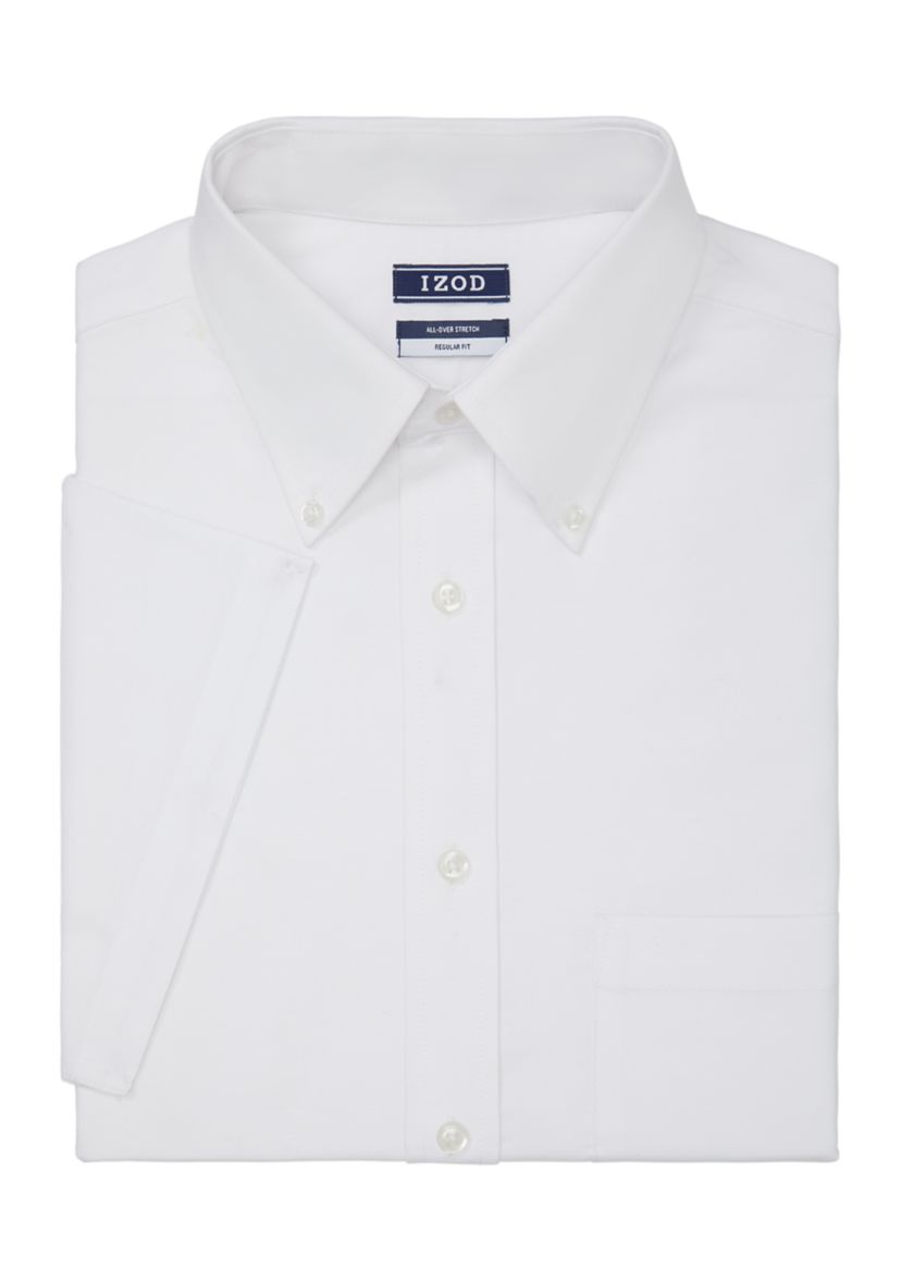 Short Sleeve Stretch Button Down Shirt 