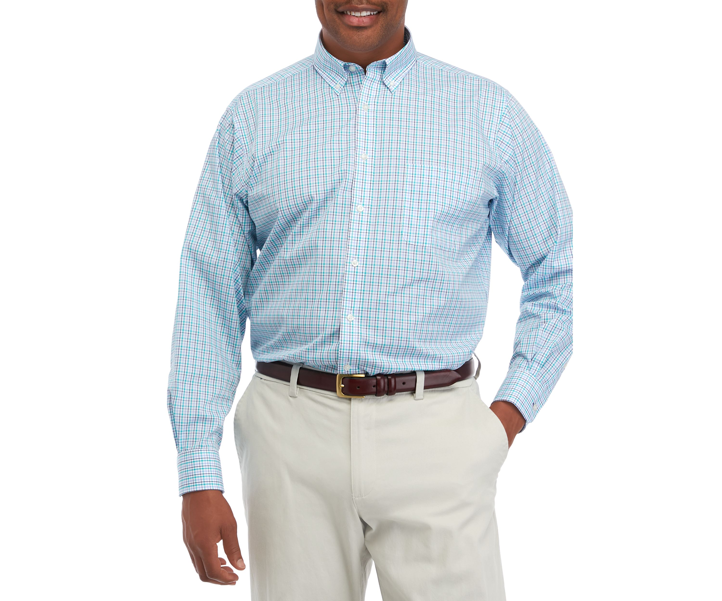 Mens Big & Tall All Over Stretch Dress Shirt