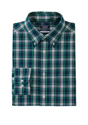 Michael Kors Men's Plaid Slim Fir Button Down Shirt Blue Size 14.5