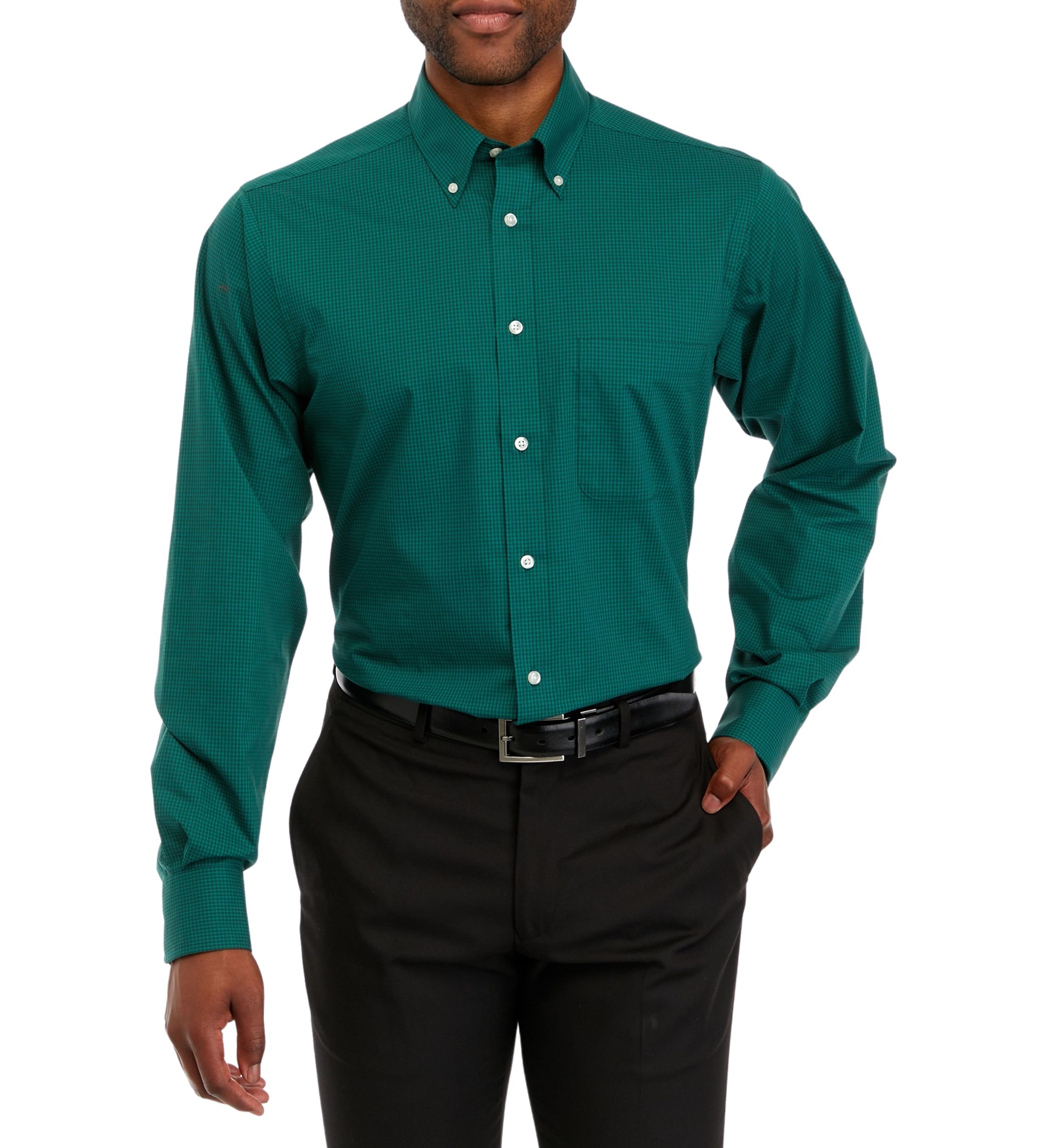 Mens Regular Fit All Over Stretch Dress Shirt