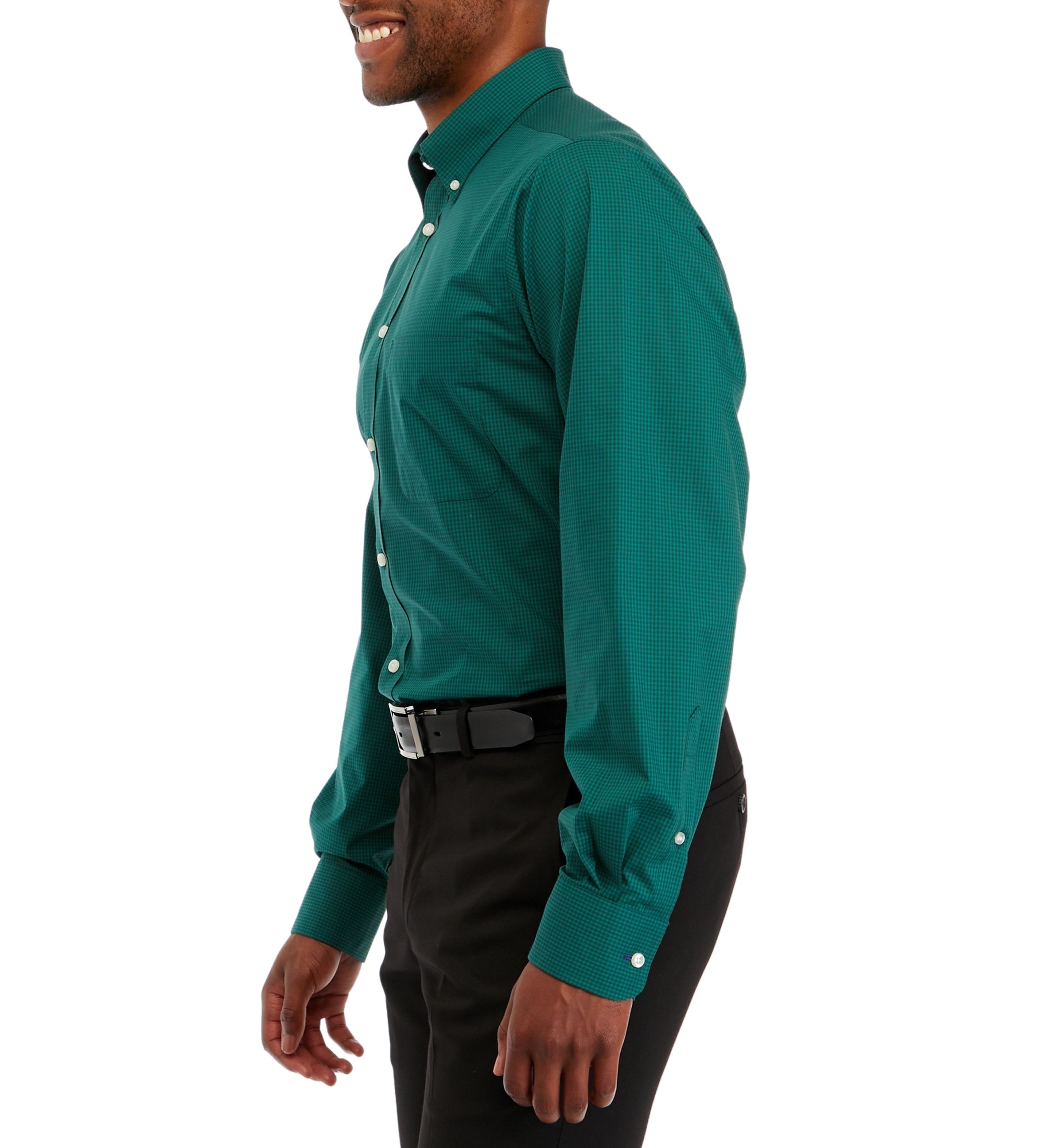 Mens Regular Fit All Over Stretch Dress Shirt