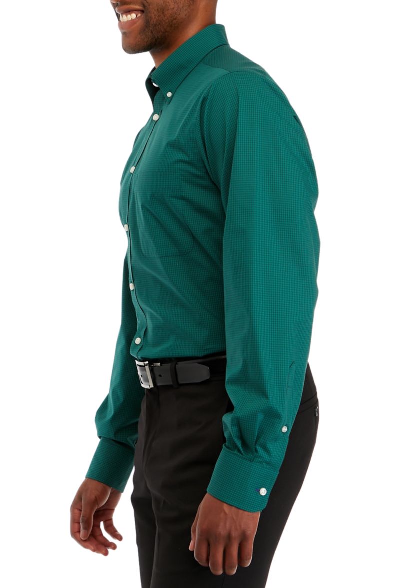 Mens Regular Fit All Over Stretch Dress Shirt