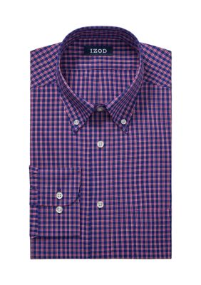 Men's Antigua Boston Red Sox Associate Plaid Button-Down Shirt