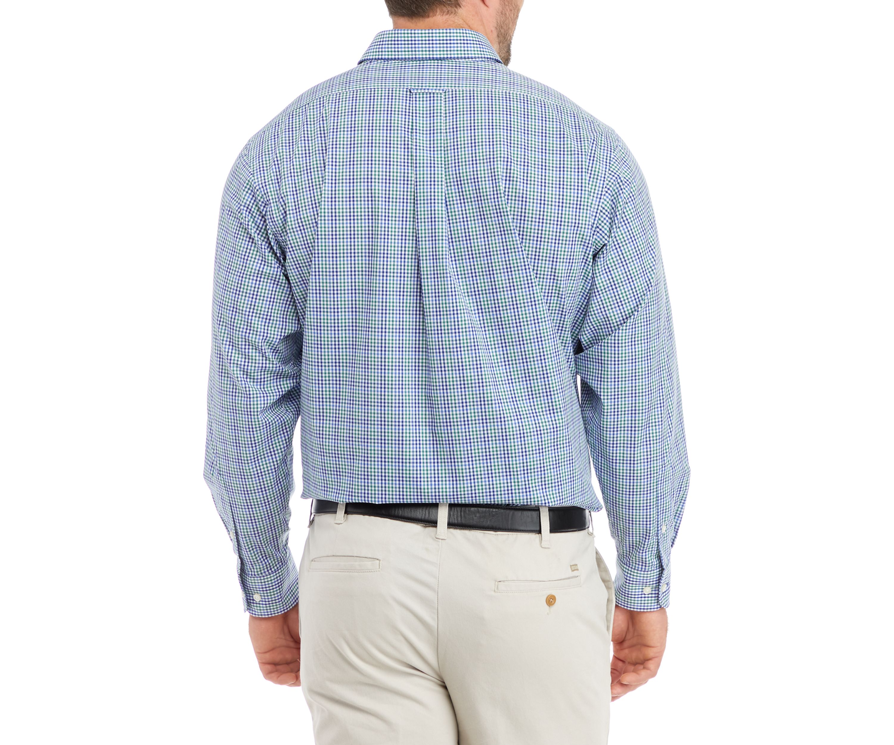 Mens Big All Over Stretch Dress Shirt