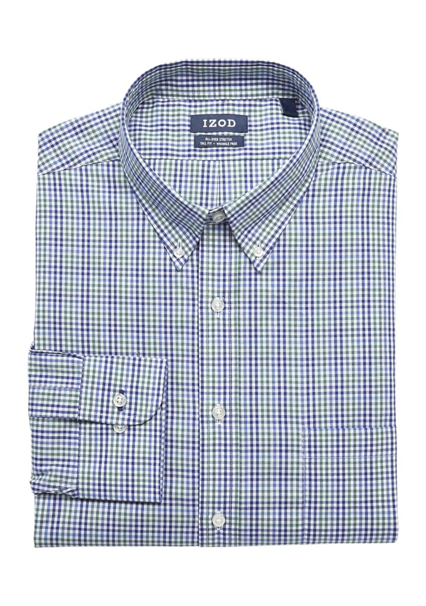 Mens Tall All Over Stretch Dress Shirt