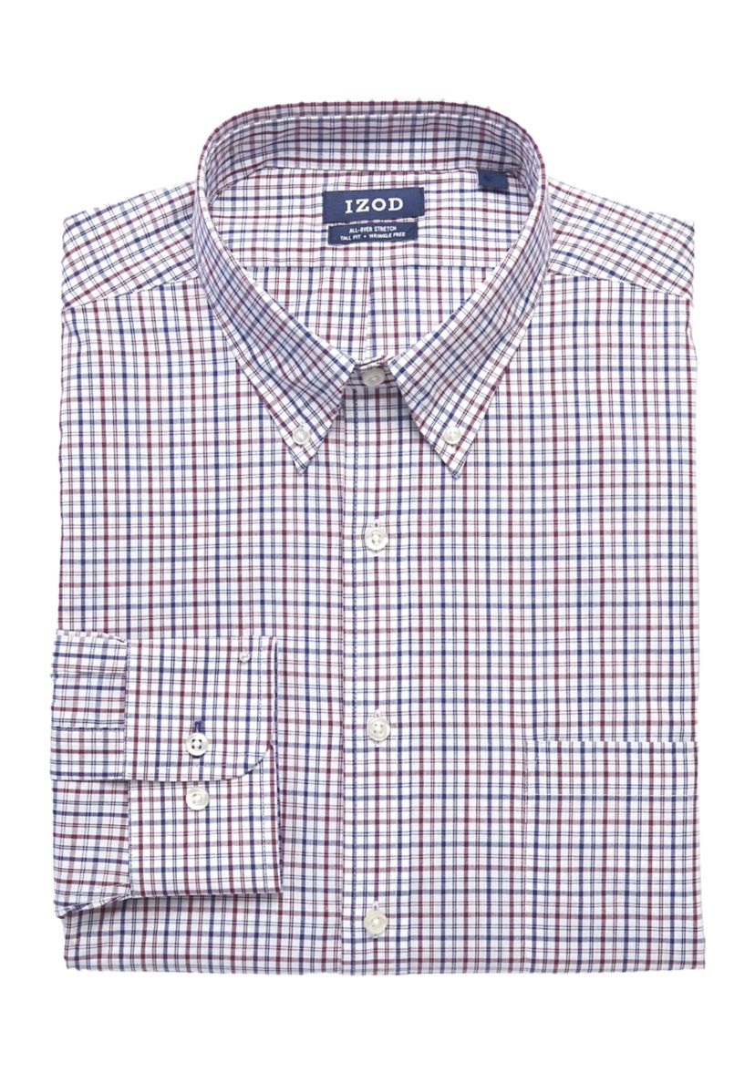 Mens Tall All Over Stretch Dress Shirt