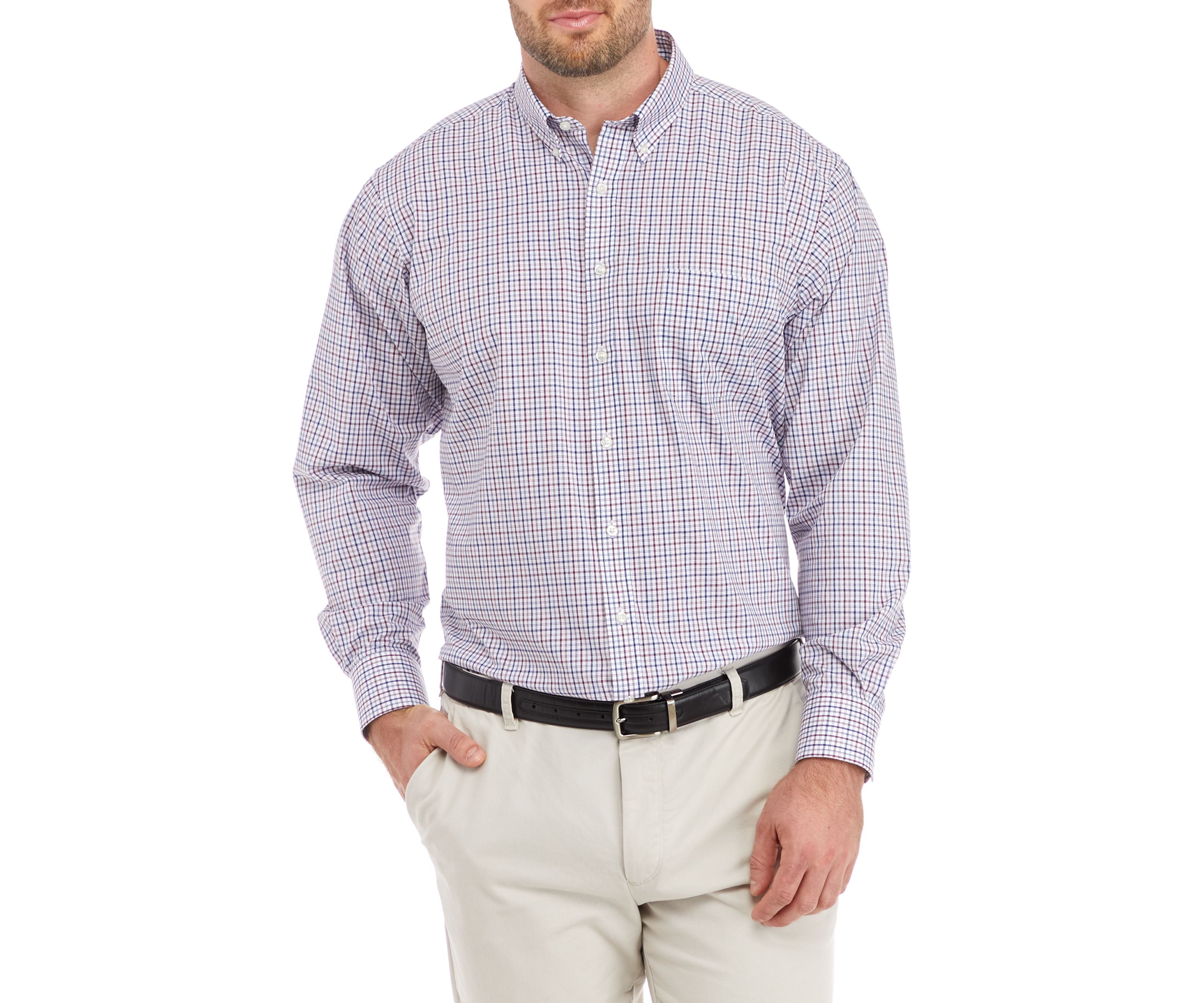 Mens Tall All Over Stretch Dress Shirt