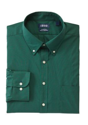 IZOD Men's Big All Over Stretch Gingham Dress Shirt | belk