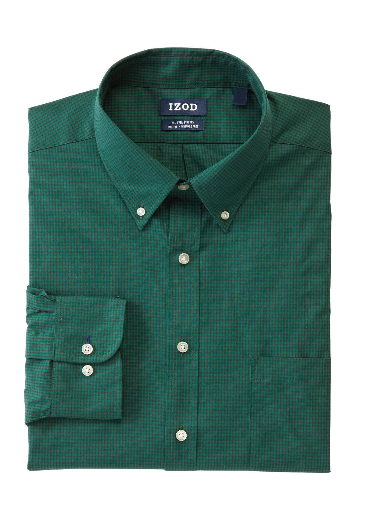 Mens Big All Over Stretch Gingham Dress Shirt