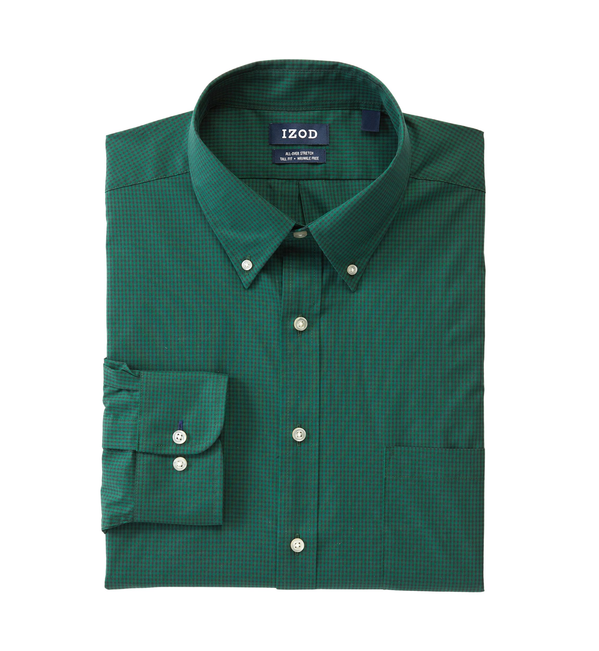 Mens Big All Over Stretch Gingham Dress Shirt