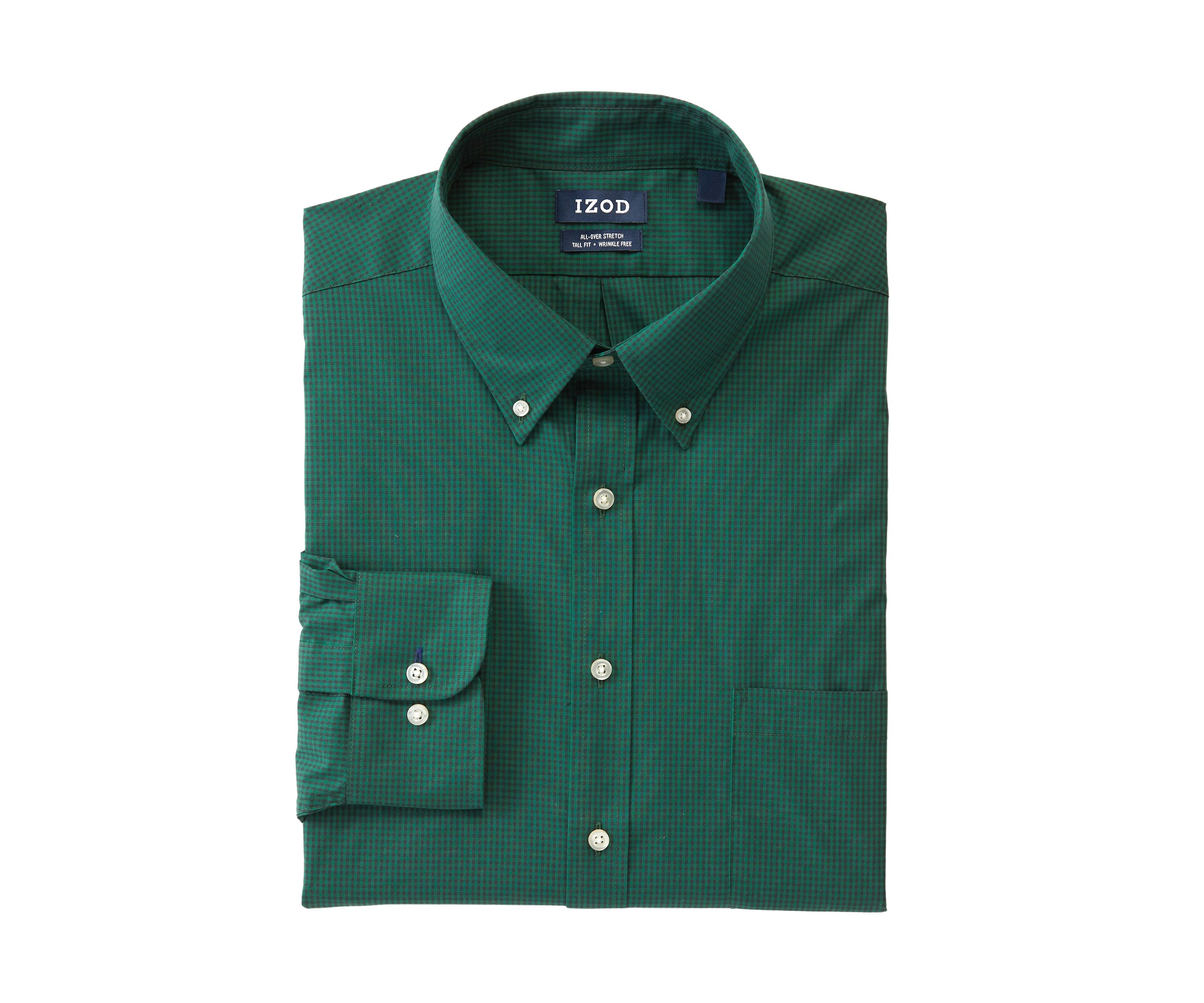 Mens Big All Over Stretch Gingham Dress Shirt