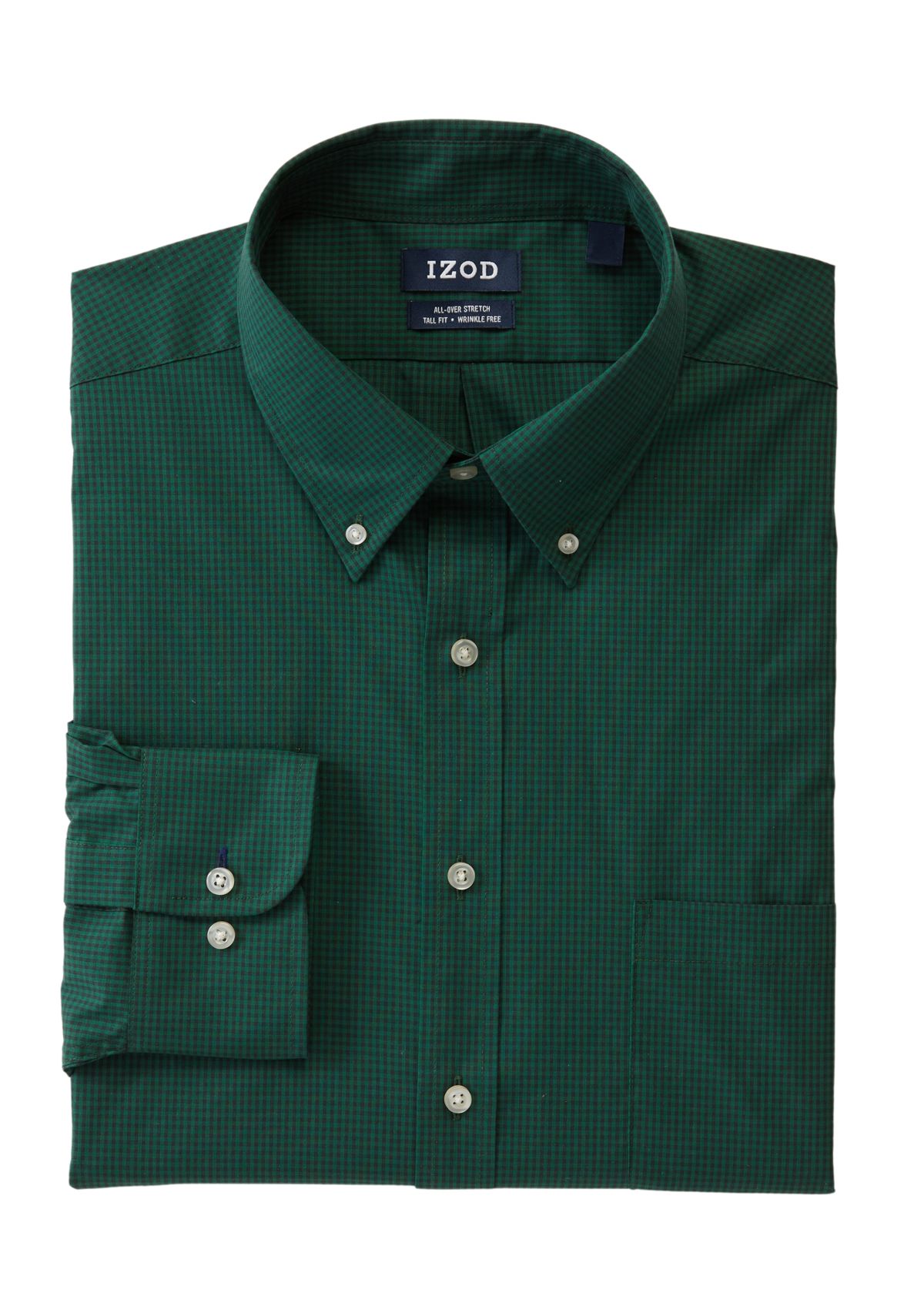 Mens Tall Allover Stretch Gingham Dress Shirt