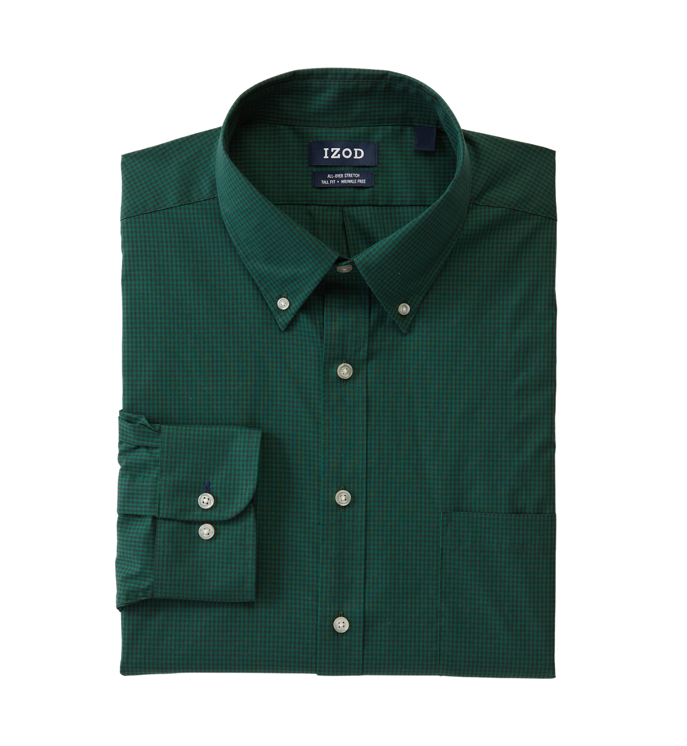 Mens Tall Allover Stretch Gingham Dress Shirt